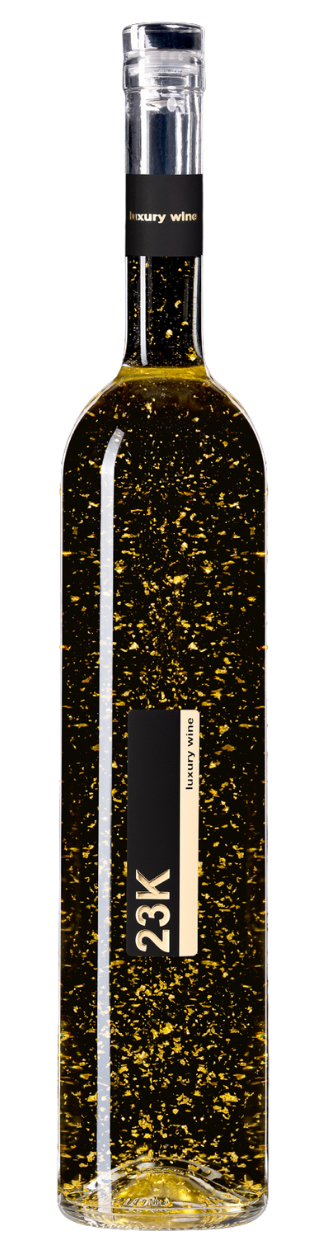 sticla de vin cu foite de aur de 23k golden wine